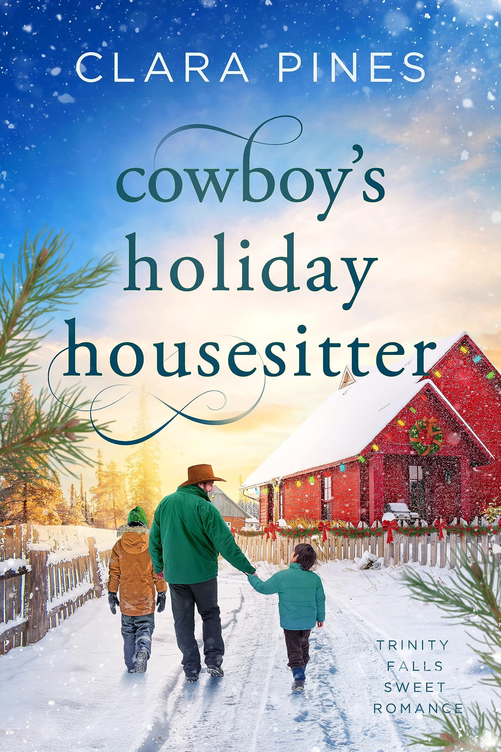 Cowboy's Holiday Housesitter: Trinity Falls Sweet Romance - Book 8 Cover